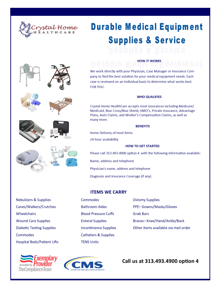 Medical Equipment \u2013 Crystal Home Health Care